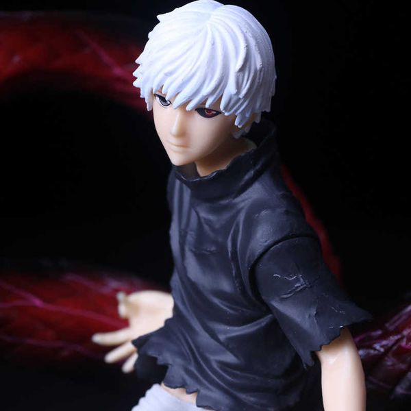 Anime Tokyo Ghoul Kaneki Ken PVC figura de acción muñeca coleccionable en miniatura juguete 22cm