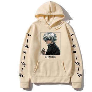 Anime Tokyo Ghoul sweats à capuche unisexe Harajuku Kaneki Ken imprimé hommes Streetwear pulls décontractés Y0803 Y0804