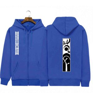 Anime Tokyo Revenkers Cosplay Hoodies Streetwear Hip Hop Zip-up Sweatshirts Jacket voor Dames / Heren Homme Y211122