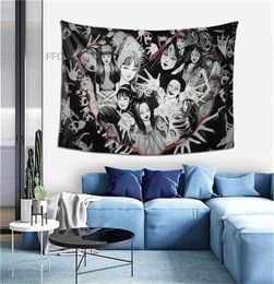 Anime Tomie Junji Ito Wall Hangend Tapestry Creepy Aesthetic Goth Room Decor Gordijn JAPP aan cartoon Tapestries Home Decoratie 27434095