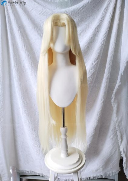 Anime tsunade cosplay perruque 100cm de long blonde blonde cosplay femme costume perruques coiffure thermorde perruque de fête à la chaleur + casquette de perruque