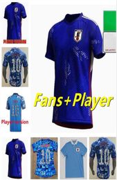 Version animée 20 21 22 23 Japan Soccer Jersey Captain Tsubasa Japanese Special Honda Home Blue Soccer Shirt 10 Kubo 2021 2022 2022362819