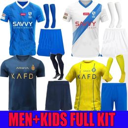 volwassenen kinderkit 23 24 RONALDO NEYMAR JR voetbalshirts Nassr FC Al Hilal Ittihad BenzEMA MANE NEVES Saoedi-Arabië KANTE Al-Ittihad 2023 2024 voetbalshirt Al-Nassr