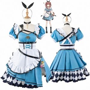Anime Virtuel YouTuber Hololive Inugami Kore Cosplay Costume Perruque Baseball Manteau Queue Maid Lolite Dr Femme Sexy Carnaval Costume p8Br #