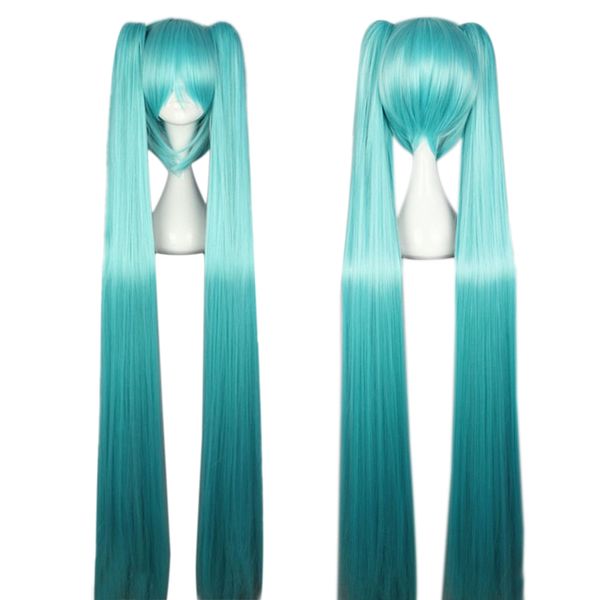 Anime VOCALOID Figure Miku perruque cosplay Hatsune Miku long Rose Bleu Haute perruques de cheveux synthétiques pour les filles Party Accessoires Perruques