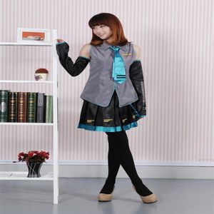 Anime Vocaloid Hatsune Miku Cosplay Kostuum Halloween Vrouwen Meisjes Jurk Volledige Set Uniform en Vele Accessoires275f