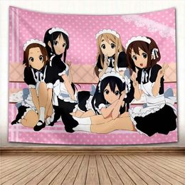 Anime mur suspendu tapissery japan kawaii k-on home fête cartoon jeu pote poted tissu table 240409