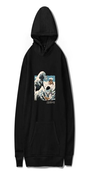 Anime wave y chinchilla Sudadera con capucha men039s Hayao Miyazaki dibujos animados men039s y women039s ropa de dibujos animados otoño e invierno 8587520