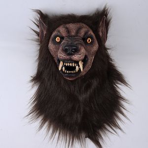 Anime Loup-Garou Masques Animal Loup Réaliste Cosplay Latex Masques Halloween Costumes Accessoires Carnaval Coiffures Accessoires De Fête 220523