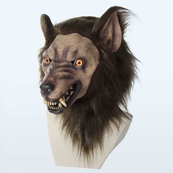 Anime masques de loup-garou animal loup réaliste cosplay latex masques Halloween Costumes Accessoires Carnaval Headgear Party