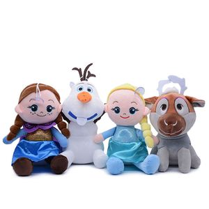 Jouets en peluche dessin animé monde de la neige et de la glace, bonhomme de neige et élan, jeux pour enfants, compagnon de jeu, cadeau de vacances, décoration de salle pour hommes, vente en gros