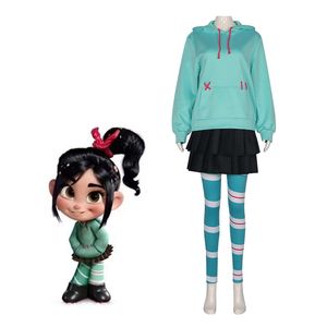 Anime Wreck-It Ralph 2 Vanellope cos sweat à capuche dessin animé cosplay costume femme enfants jouer costume