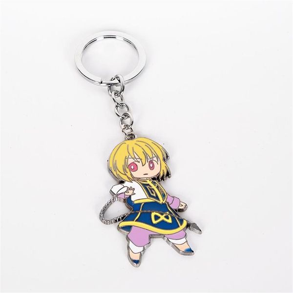 Llavero Anime x Gon Killua Zoldyck Kurapika Hisoka figuras de Metal llaveros para mujeres y hombres llavero de coche de moda Chain272q