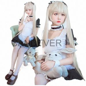 Anime Yosuga no Sora Kasugano Sora Maid Apr Sissy Maid Dr Kawaii Perruque Outfit Costumes Cosplay Femmes Sexy Meidofuku Lolita P1yo #