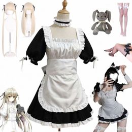 Anime Yosuga No Sora Kasugano Sora Maid Disfraces de cosplay Sexy Apr Dr. Uniforme Meidofuku Lolita Halen Disfraces de fiesta S0WQ #