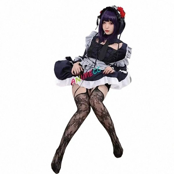 Animecc en stock Marin Kitagawa Cosplay peluca disfraz para mujer Halen disfraz de mucama sexy conjunto completo uniforme XS-XXXL 54Fv #