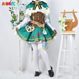 Animecc venti genhinimpact cosplay kostuum pruik mantel vrouwelijk pak anime game Halloween Party Outfit voor vrouwen meisjes XS-XXXLL