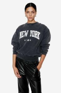 University Los Angeles Sweatshirt Washed Black Femmes Designer Pull Designer Pull à capuche