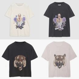 LiLi Dames Designer Tees Mode Illustraties Katoenen Print T-shirt Ronde Hals T-shirt Zomer Tops