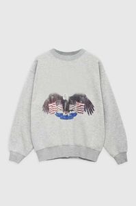 Sudadera de lana para mujer Niche Classic Eagle Print Dobladillo desgastado Diseñador Suéter Sudadera con capucha Tops