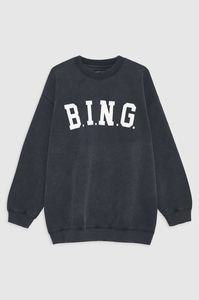 Anine binge sweat à capuche sweat-shirts noirs anine binge sweat sweat classique lettre coton pull saut-pulls décontracté femme 679