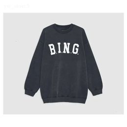 Anine Binge Sweatshirt New Niche Designer Sweat-shirt Pullover Casual Fashion Lettre vintage Imprimé Colon Round Coton Trend Loose Anine polyvalente Hoodies Tops 5252