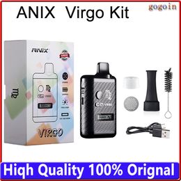 Kit ANIX Virgo Batterie au lithium 18400 haute décharge intégrée 1300mah Vaporisateur d'herbes sèches Écran LCD 0,91 'OLED Sceen Kit E-cigarette Vape Pen