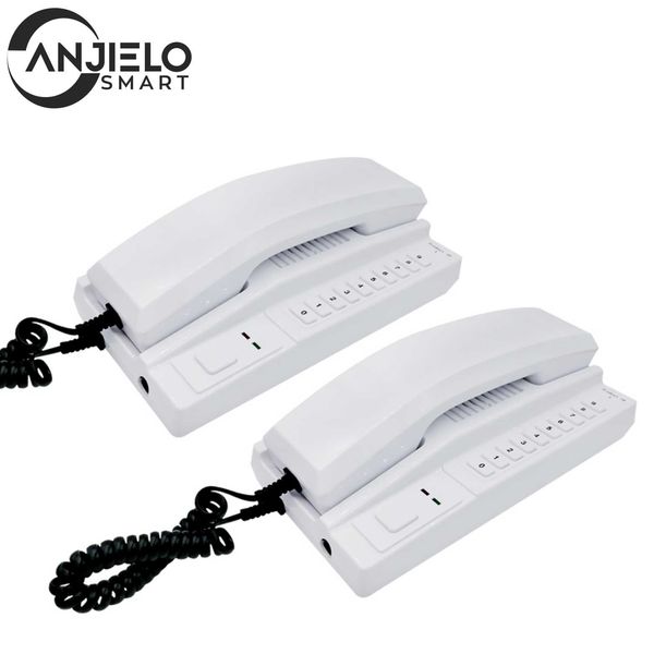 Anjielo Sistema de intercomunicación inalámbrico, interfonos seguros, ampliables para almacén, oficina, interfono Maison Home Phone VoIP