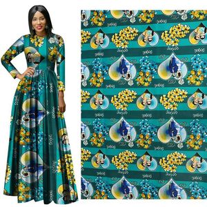 Ankara African Polyester Wax Prints Fabric Binta Real Wax High Quality 6 yards/lot African Fabric for Party Dress suit free ship