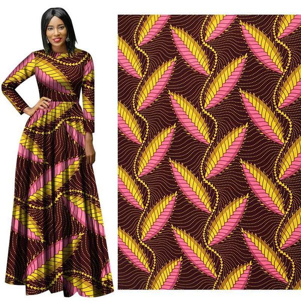 Ankara africain Polyester cire imprime tissu Binta vraie cire haute qualité 6 yards tissu africain pour robe de soirée