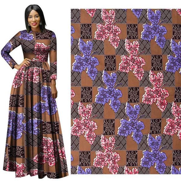 Tissu africain imprimé à la cire ankara, bon tissu Binta, véritable cire, tissu africain de haute qualité pour costume de robe de soirée
