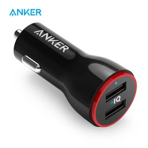 Anker 24W Dual USB-autolader Powerdrive 2 voor iPhone; Samsung Galaxy; LG G4 / G5; Google Nexus; iOS en Android-apparaten