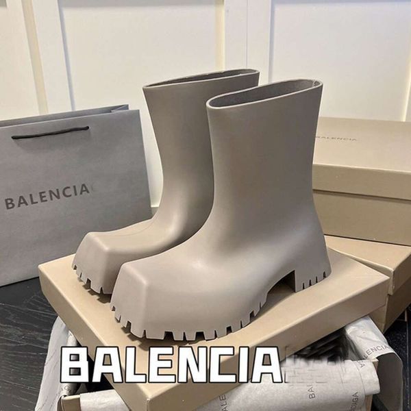 Bottines balenciashoes bottes de pluie en caoutchouc bottes hautes talons hauts bottes électriques imperméables rouges chaussures pour femmes 3EKJL