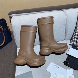 Enkellaarzen balenciashoes dames lange regenlaarzen met dikke zolen regenlaarzen met hoge zolen OCG3L