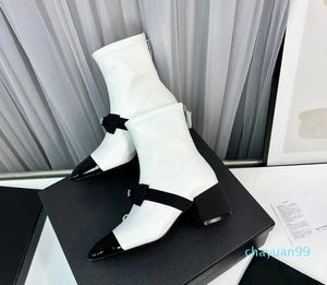 Botines Botas de diseñador Botas de moda Zapatos de alta calidad Otoño Invierno Mujer Para Slip-On Punta redonda Botines Hombres Hebilla Motocicleta Lujoso Damas Marca Shor