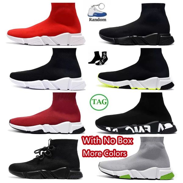 Bottines Chaussettes Chaussures Décontractées Hommes Femmes Graffiti Blanc Noir Rouge Beige Rose Semelle Transparente À Lacets Néon Jaune Hommes Femmes Baskets Baskets Sans Boîte