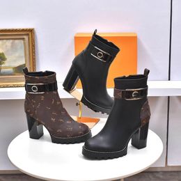 Enkellaarzen Dames Beaubourg Laureate Platform Woestijnlaarzen Designer Boot Luxe hoge kwaliteit Mefropolis Platte Ranger Dikke hak Frenum Martens laarzen 12