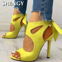 Ankle for Sexy 2022 Summer Pumps High-heeled Women Strap Peep Toe High Party Wedding Lace Up Ladies Heels Sandals T221209 115