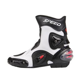 Bottes de moto de protection des articulations de la cheville Bottes Pro-Biker SPEED pour moto Racing Bottes de motocross NOIR ROUGE BLANC213p