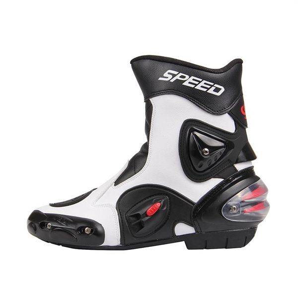 Bottes de moto de protection de l'articulation de la cheville Bottes Pro-Biker SPEED pour bottes de moto Racing Motocross NOIR ROUGE BLANC292j