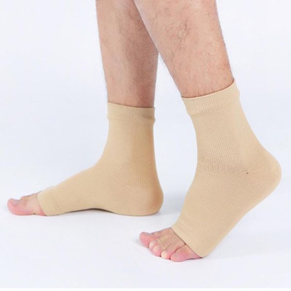 Soutien de la cheville 1 paire de pieds de compression manches anti-fatigue en cours d'exécution basket-ball chaussettes de sport protecteur de renfort extérieur