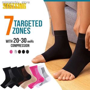 Support de cheville 1 paire de chaussettes de nropathie Chaussettes de contention de cheville et chaussettes de compression de tendinite pour la douleur Reli et la fasciite plantaire pour homme femme Q231124