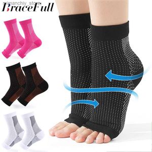 Support de cheville 1 paire de chaussettes de nropathie Chaussettes de contention de cheville et chaussettes de compression de tendinite Seve de compression de cheville pour la fasciite plantaire Q231124