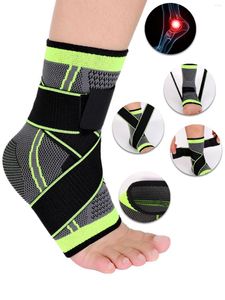 Supporto per caviglia 1 paio Cinturino sportivo Compressione Manicotti per braccio Bendaggio elastico 3D Piede Attrezzatura protettiva Palestra Fitness Cintura in nylon