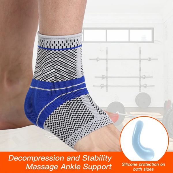 Supporto per caviglia Supporto per caviglia in silicone elastico 3D Tutore per compressione fitness Protezione anti-distorsione Basket Calcio Protezione per caviglia Tutore per sollevamento pesi 231010
