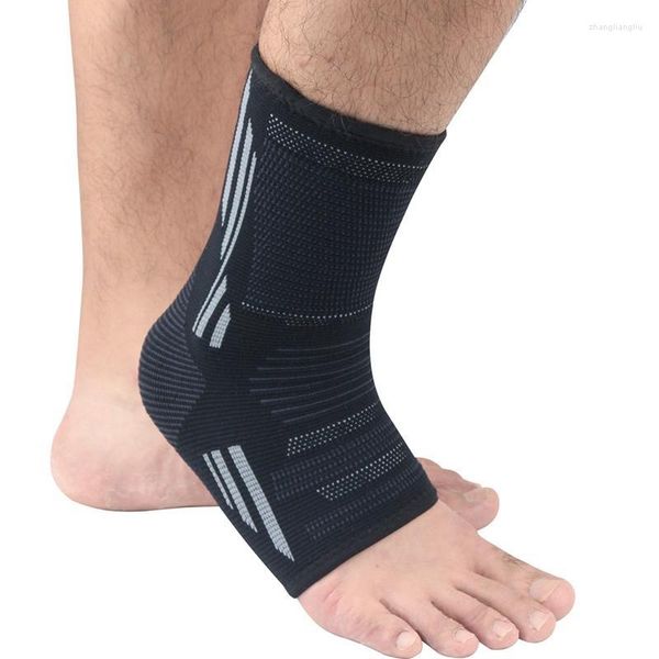 Soporte de tobillo antideslizante, antiesguince, tejido de compresión, funda protectora para pies, calcetines deportivos con cubierta para el talón para fútbol y baloncesto