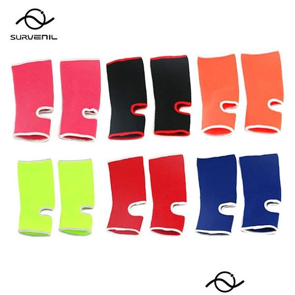 Support de cheville Boxe Muay Thai Sports Brace Protector Adt Mma Fitness Pied Chaussettes Gardes Courir Basketball Sangles de sécurité Gear 240108 Dhpxc