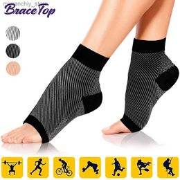 Ankle Support BraceTop 1 paire Ank Support Brace Compression élastique haute protection garde bande sécurité basket-ball Fitness pied talon Wrap Bandage Q231124