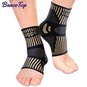 Ankle Support BraceTop 1 paire de cuivre attelle de cheville soutien manchon de compression chaussettes fasciite plantaire entorse cheville tendon d'Achille soulagement de la douleur 231010