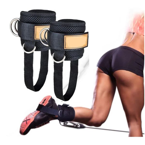 Tobillera Fitness Correas de tobillo Soporte de pie ajustable Gimnasio Levantamiento de pesas Entrenamientos de fuerza de piernas Polea con hebilla Equipo de gimnasio para piernas en casa 231010